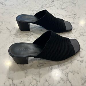 NWOT Everlane Black The Glove Mule in ReKnit Slip On Shoe Size 7